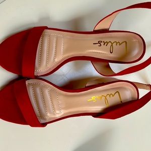 Lulus red sandals, new